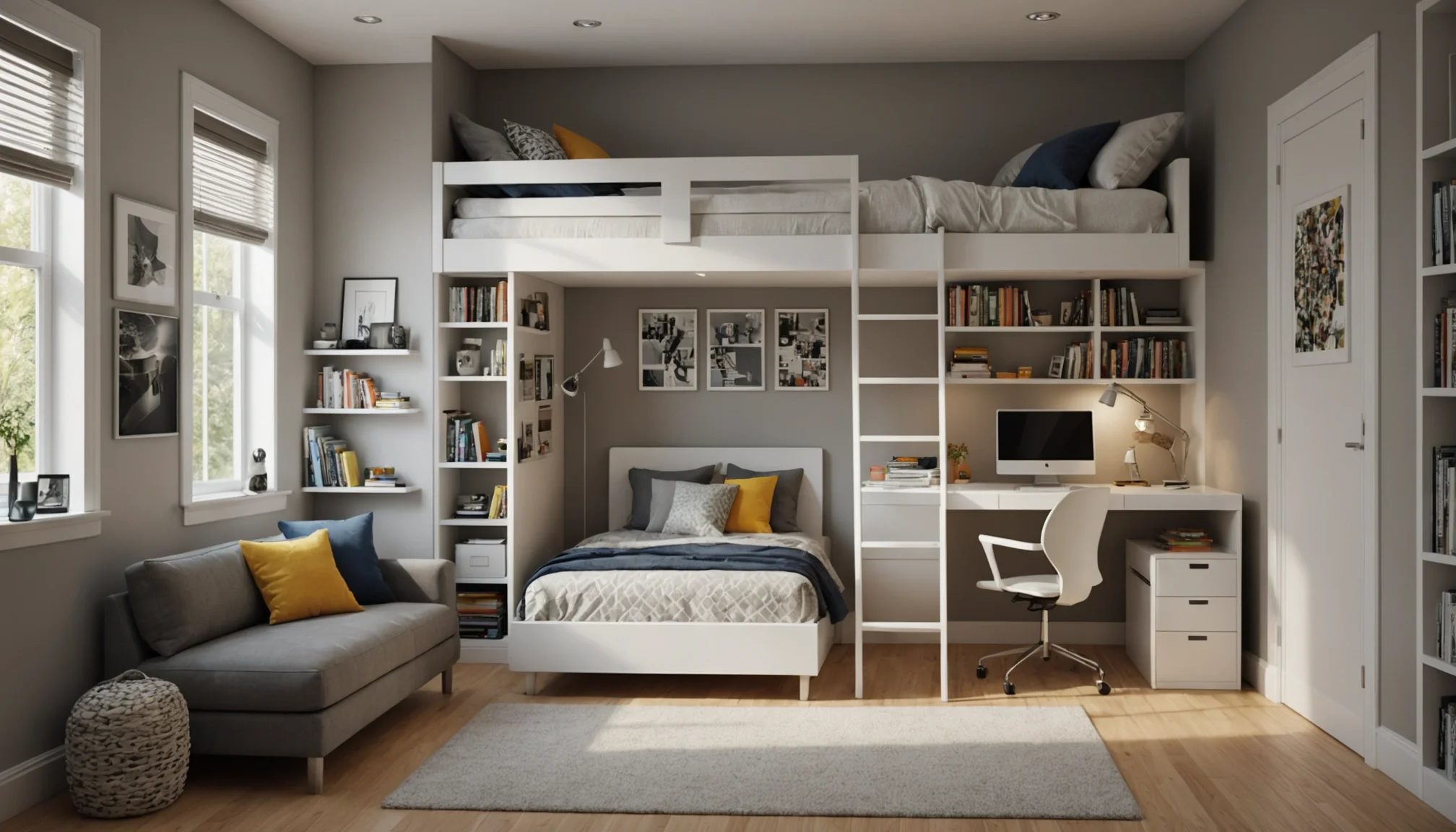 Révélez l'art d'optimiser l'espace avec style dans une petite chambre !